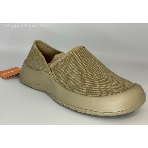 Khaki Canvas Size Men's 17 Unisex Espadrille Mule Slip On Comfort Shoe - Picture 8 of 10
